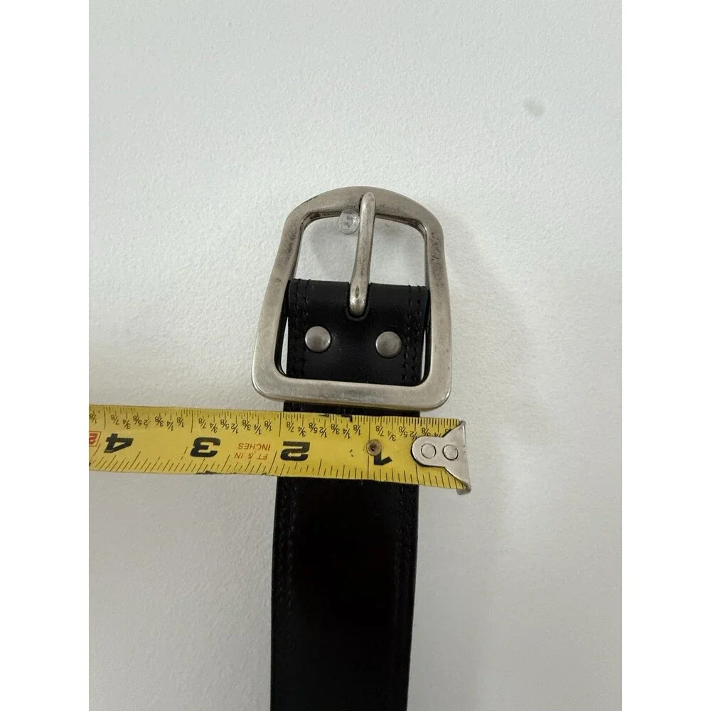 Levi’s Men’s Black Genuine Leather Belt Size 40/100 Silver Buckle 11LP0221